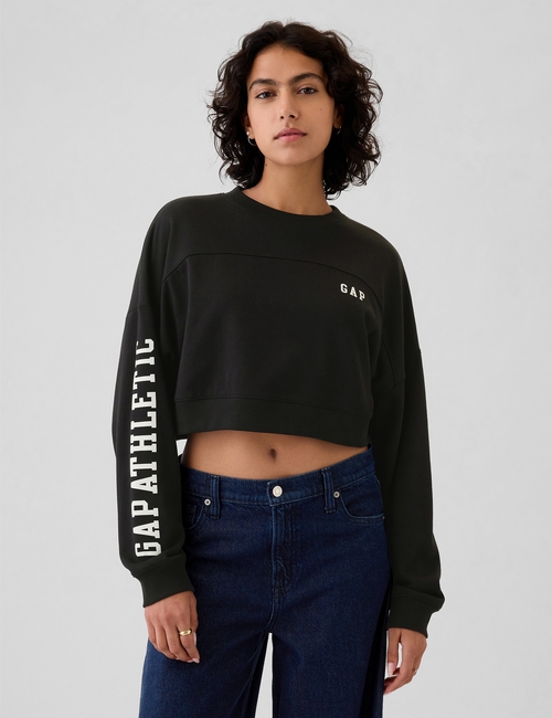 Vintage Soft Cropped Gap Logo Sweatshirt