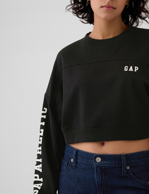 Vintage Soft Cropped Gap Logo Sweatshirt