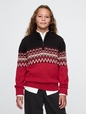 Kids Fair Isle Half-Zip Pullover Sweater