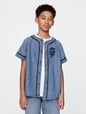 Kids Denim Logo Baseball Jersey