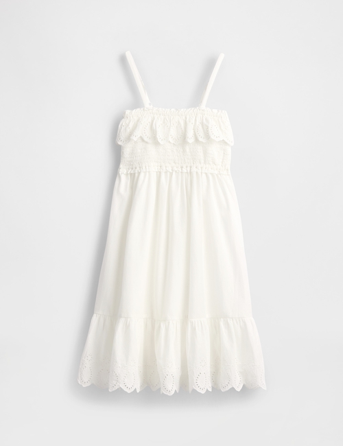 Kids Smocked Ruffle Midi Dress