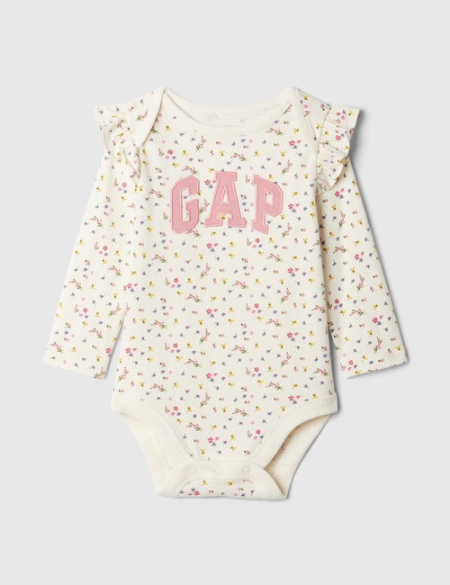 Baby Gap Logo Ruffle Bodysuit