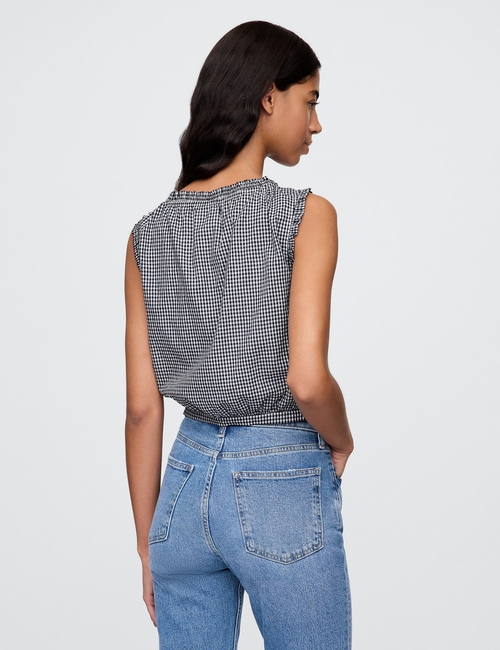 Gap × DÔEN Gingham Cropped Tank Top