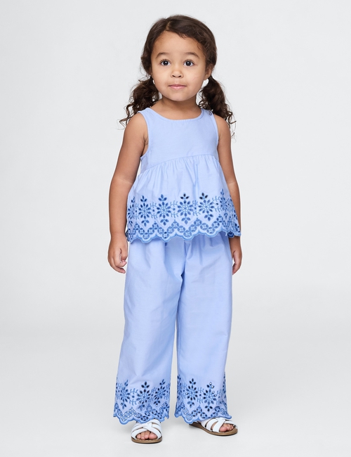 Baby & Toddler Eyelet Poplin Outfit Set