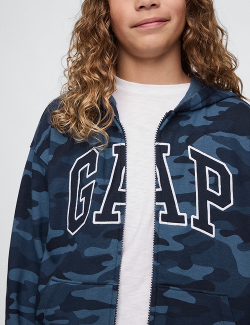 Kids Relaxed Gap Logo Zip Hoodie
