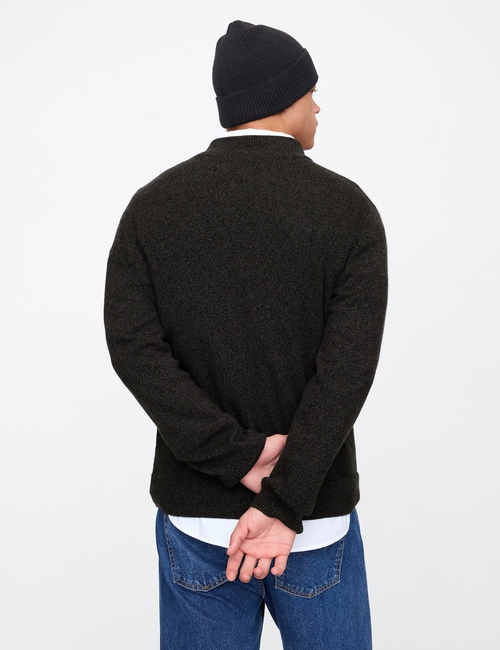Mockneck Henley Sweater