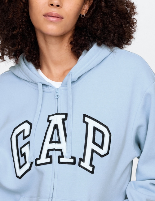 Relaxed Gap Logo Zip Hoodie