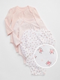 Baby First Favorite Floral Long Sleeve Bodysuit (3-Pack)