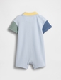 Baby Colorblock Pique Polo Shorty One-Piece