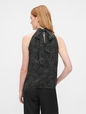 Print Tie-Back Halter Top