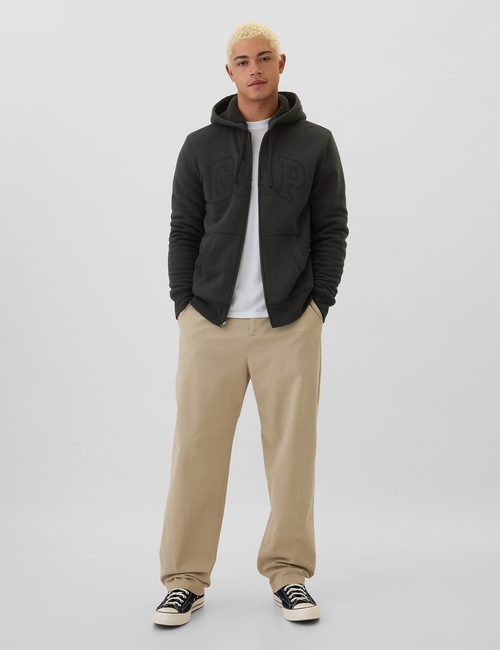 Gap Logo Sherpa-Lined Zip Hoodie