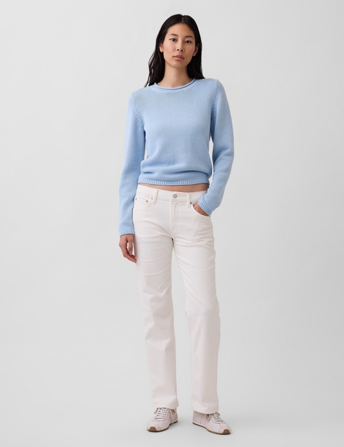 Mid Rise Relaxed Straight Jeans