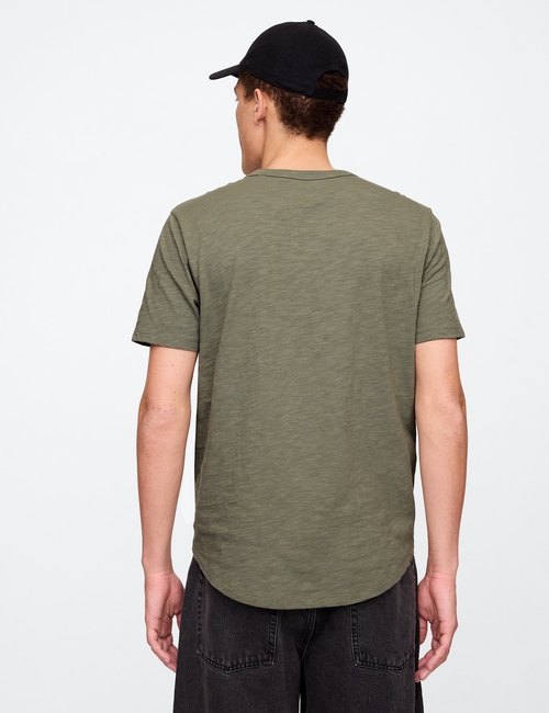 Lived-In Curved Hem Crewneck T-Shirt