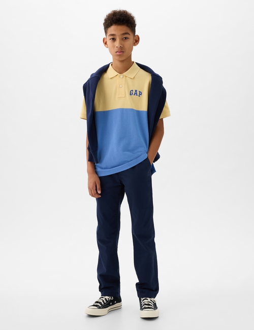 Kids Gap Logo Colorblock Pique Polo Shirt