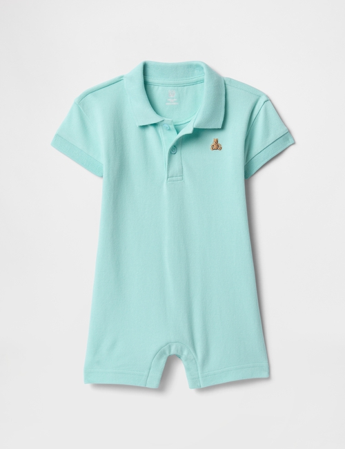 Baby Pique Polo Shorty One-Piece