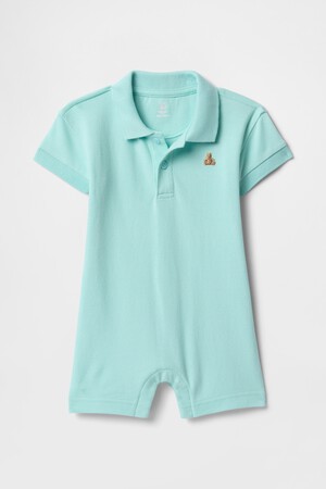 Baby Pique Polo Shorty One-Piece