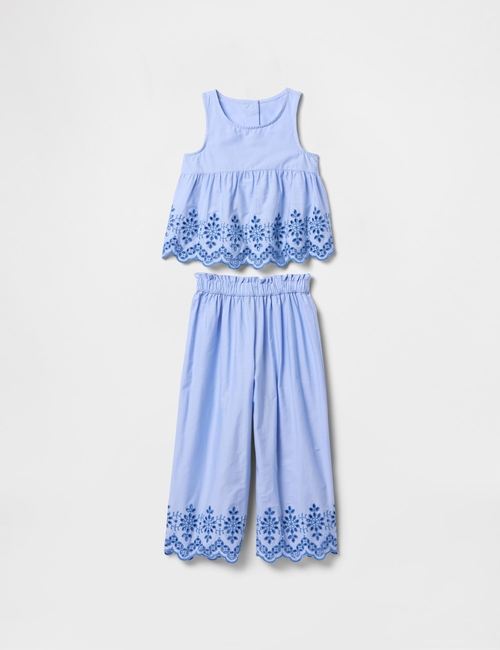 Baby & Toddler Eyelet Poplin Outfit Set