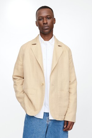 Relaxed Linen-Cotton Blazer