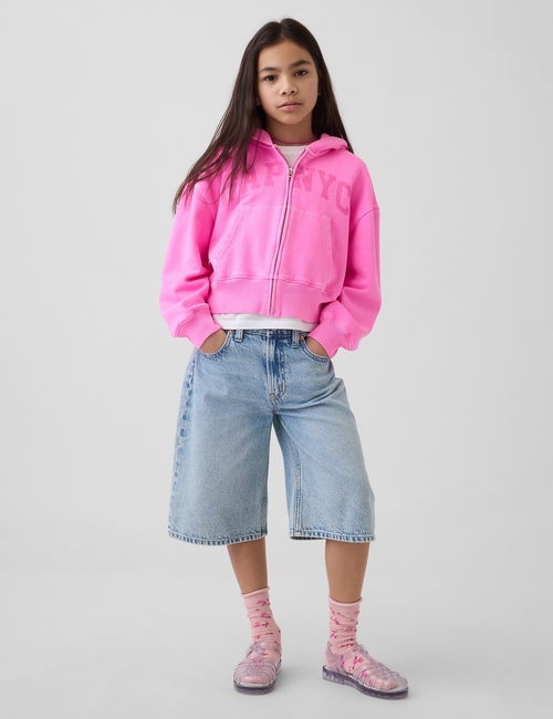 Kids VintageSoft Oversized Logo Zip Hoodie