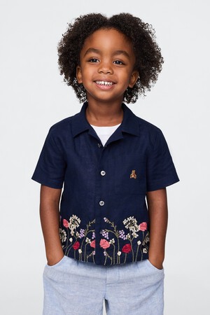 Baby & Toddler Linen-Cotton Cabana Shirt