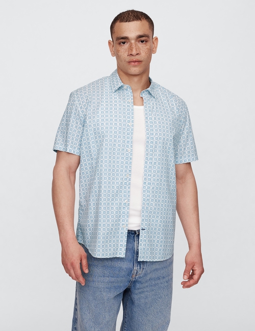 Stretch Poplin Shirt in Standard Fit