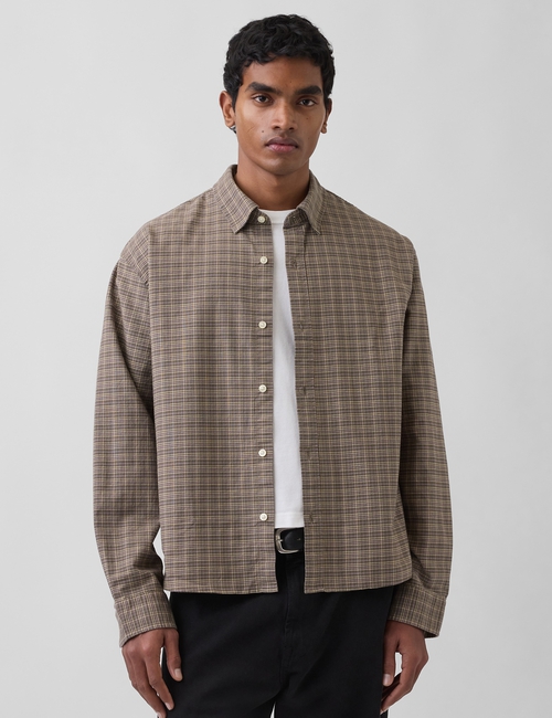 Relaxed Straight-Hem Oxford Shirt