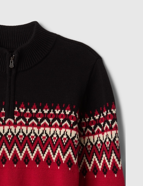 Kids Fair Isle Half-Zip Pullover Sweater