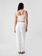Mid Rise Gauze Wide-Leg Pull-On Pants