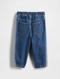 Baby & Toddler Two-Tone Pull-On Barrel Jeans