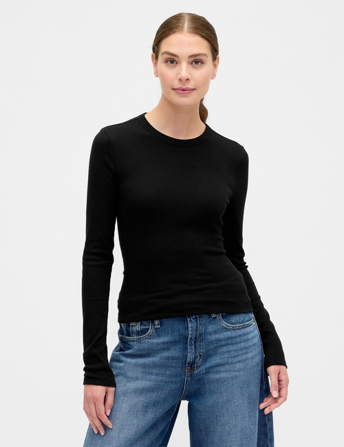 Essential Ribbed Crewneck T-Shirt