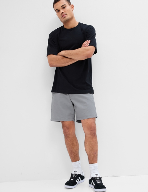 7" Essential Khaki Shorts with Washwell