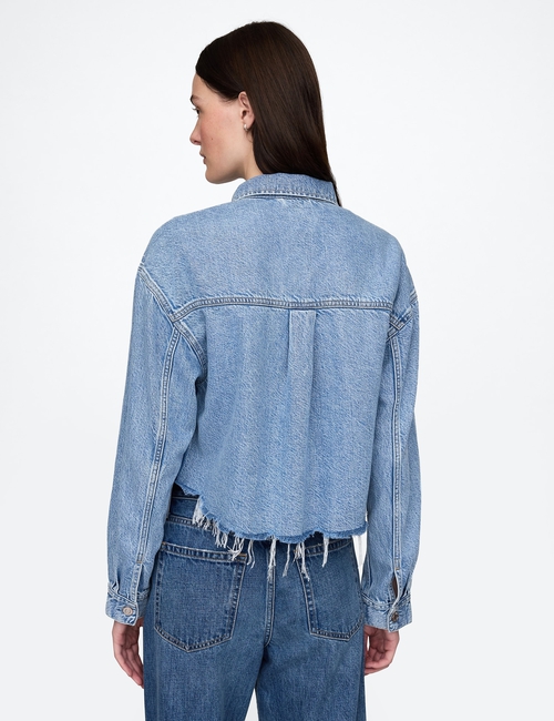 UltraSoft Relaxed Cropped Icon Denim Jacket