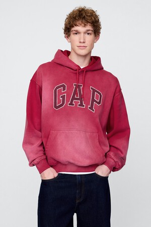 VintageSoft Oversized Logo Hoodie