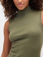 Modern Ribbed Mockneck Tank Top