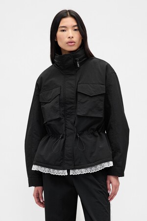 Gap × Sandy Liang Lace-Trim Cinched Jacket