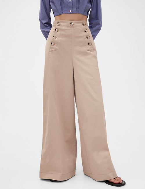 GapStudio High Rise Twill Sailor Pants