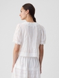 Gap × DÔEN Cropped Eyelet Shirt