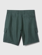 8" Linen-Cotton Cargo Shorts