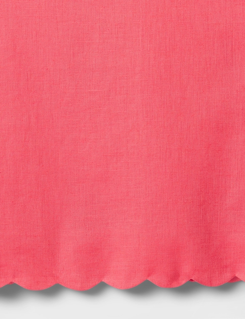 Kids Linen-Cotton Scalloped Top