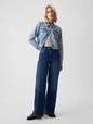 High Rise Stride Wide-Leg Jeans
