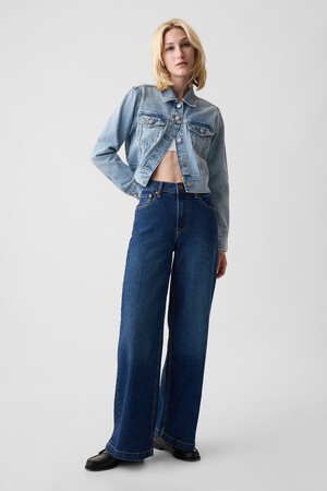 High Rise Stride Wide-Leg Jeans