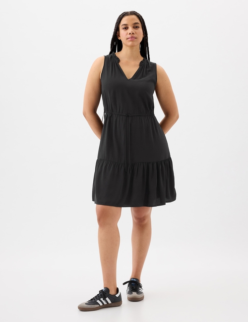 Sleeveless Splitneck Mini Dress