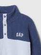 Relaxed Recycled Sherpa Quarter-Snap Sweatshirt