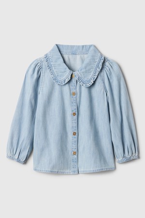 babyGap Denim Ruffle Collar Shirt