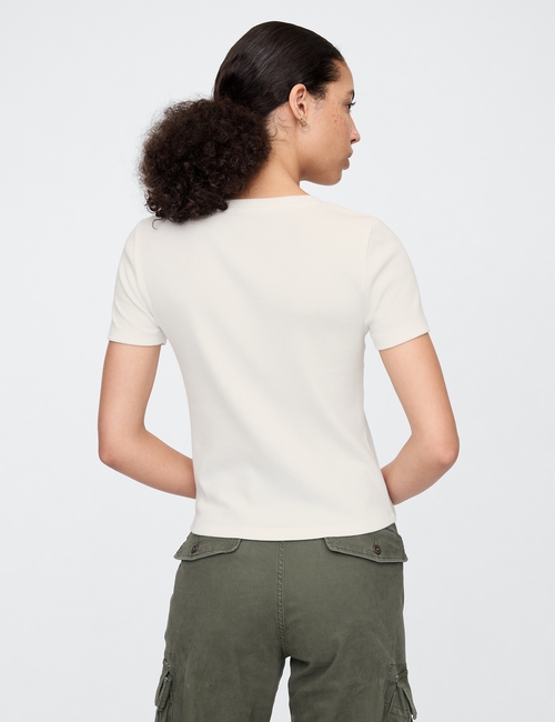 Modern Cropped Logo T-Shirt