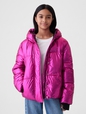 Kids Recycled Metallic Puffer Jacket