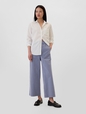 Mid Rise Easy Wide-Leg Khakis