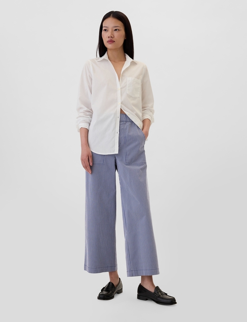 Mid Rise Easy Wide-Leg Khakis