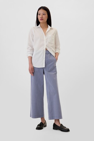 Mid Rise Easy Wide-Leg Khakis