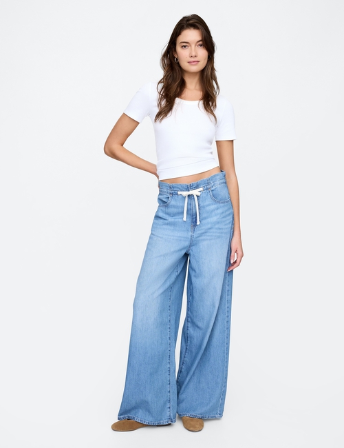 Mid Rise SuperLight Baggy Pull-On Jeans